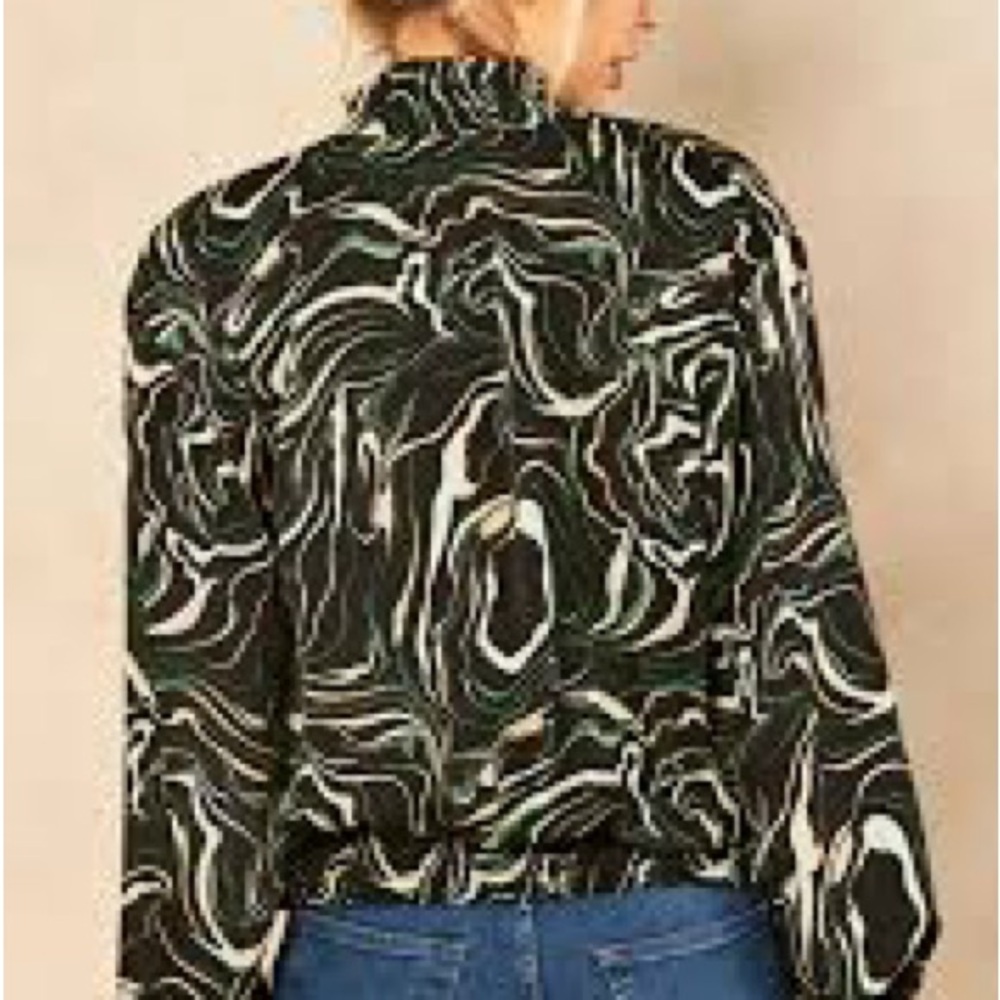 Abstract Patterned Blouse
